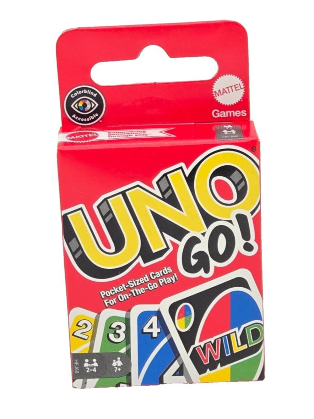 Mattel UNO Go Card Game Travel Size Compact Family Party Game New Sealed